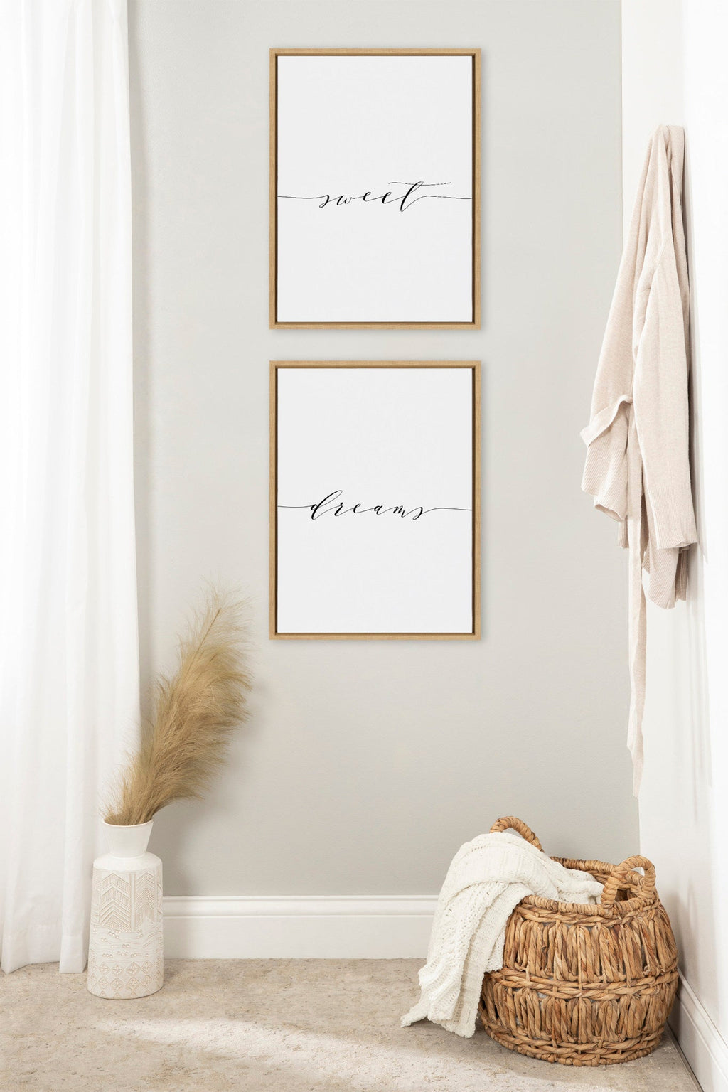 Sylvie Sweet Dreams Framed Canvas Art Set of 2 by Maggie Price of Hunt and Gather Goods