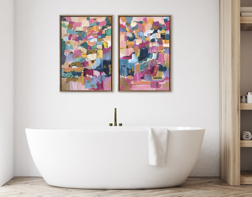 Sylvie Applause Framed Canvas Set of 2 by Leah Nadeau