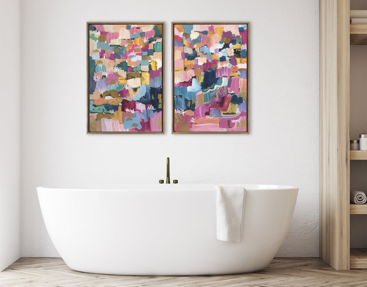 Sylvie Applause Framed Canvas Set of 2 by Leah Nadeau
