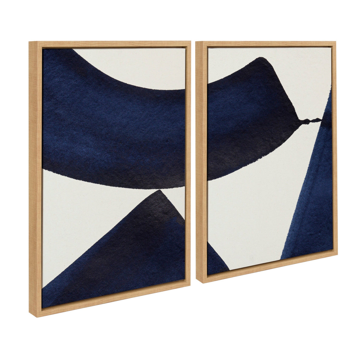 Sylvie Japandi 3 1 and 2 Framed Canvas Art Set of 2 by Rocket Jack