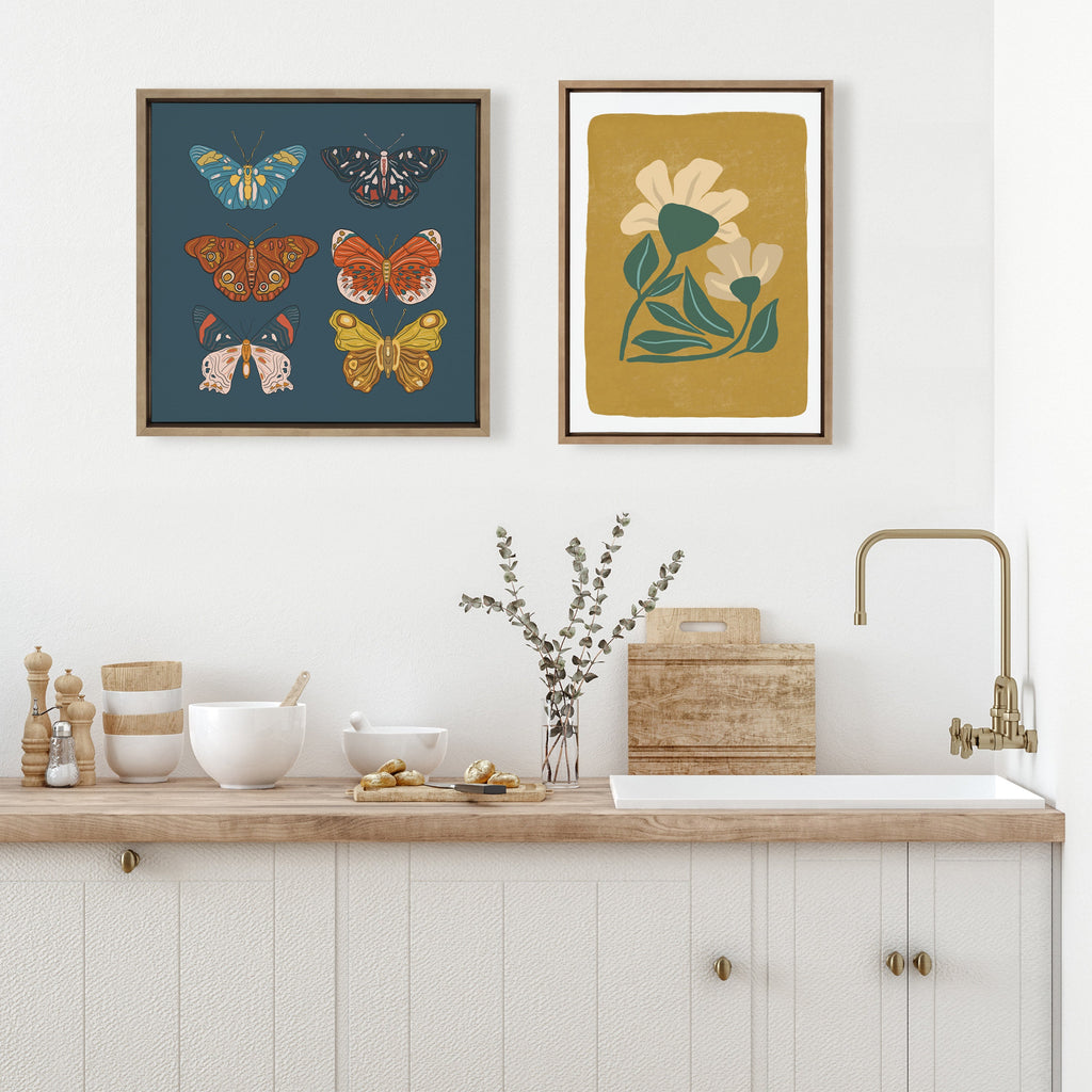 Sylvie Free Wings Framed Canvas by Oris Eddu