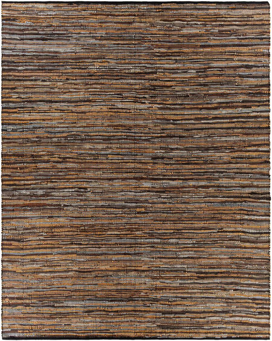 Hand Woven Leather Rag Rug
