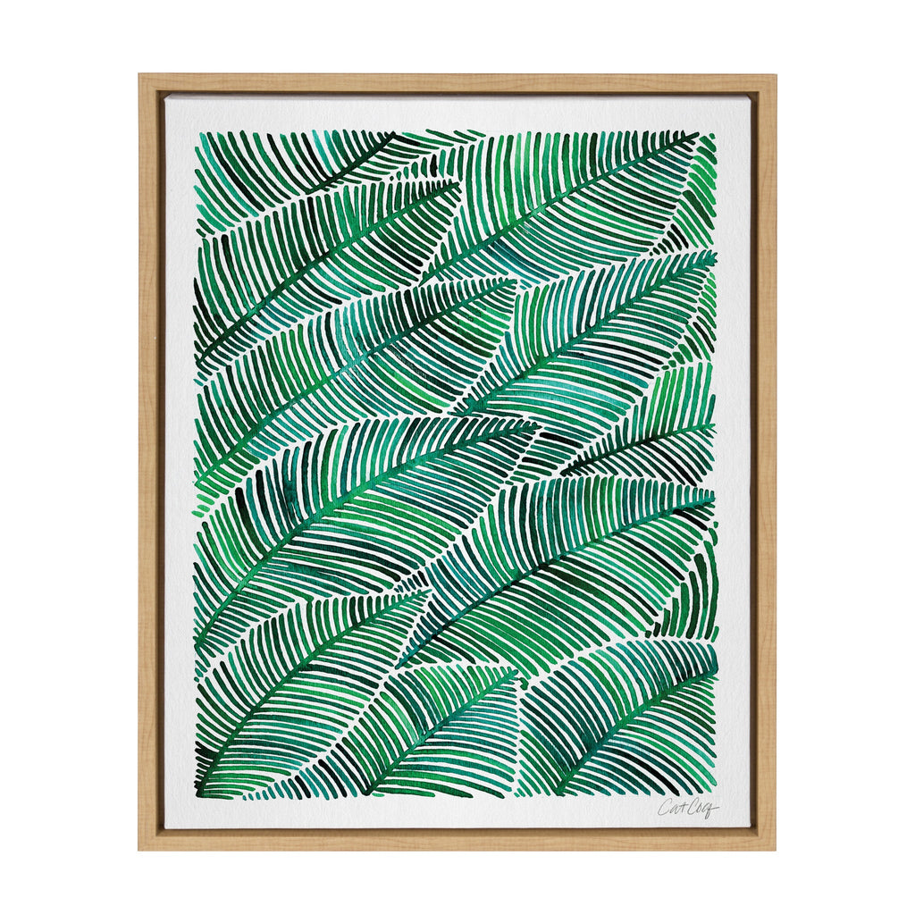 Sylvie Tropical Leaves Framed Canvas by Cat Coquillette
