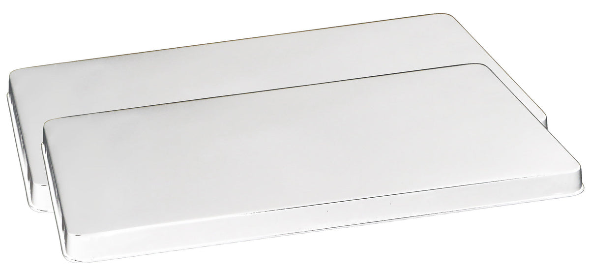 Reston Lloyd Calypso Basics 2-Piece Rectangular Tin Burner Cover Set for Gas Stoves, White