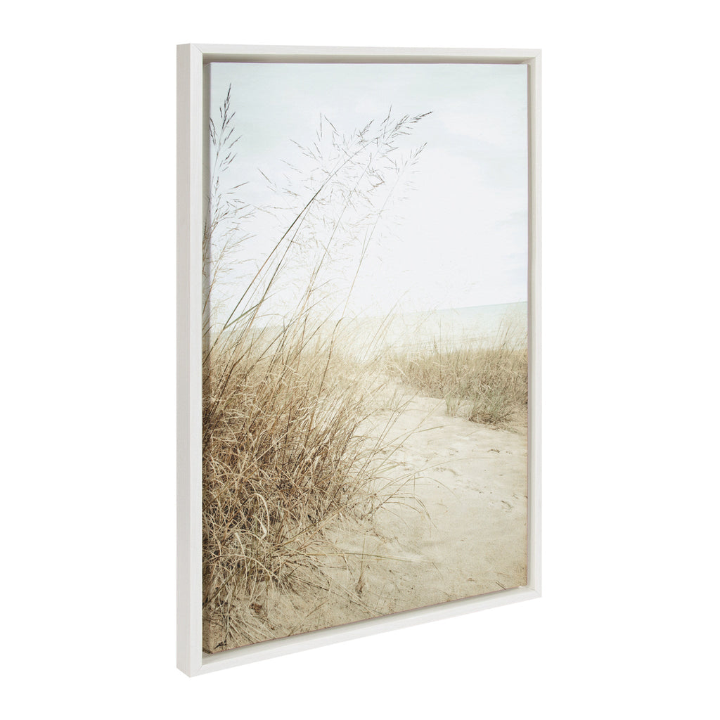 Sylvie Beach Grasses Framed Canvas by Emiko and Mark Franzen of F2Images