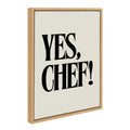 Sylvie Yes Chef Framed Canvas by Saint and Sailor Studios