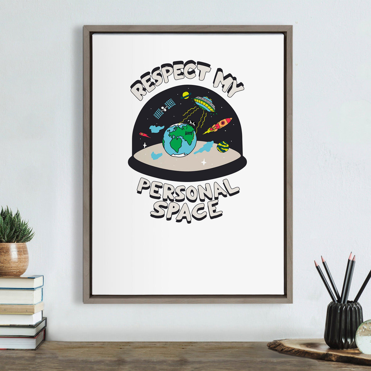 Sylvie Personal Space Framed Canvas by The Creative Bunch Studio