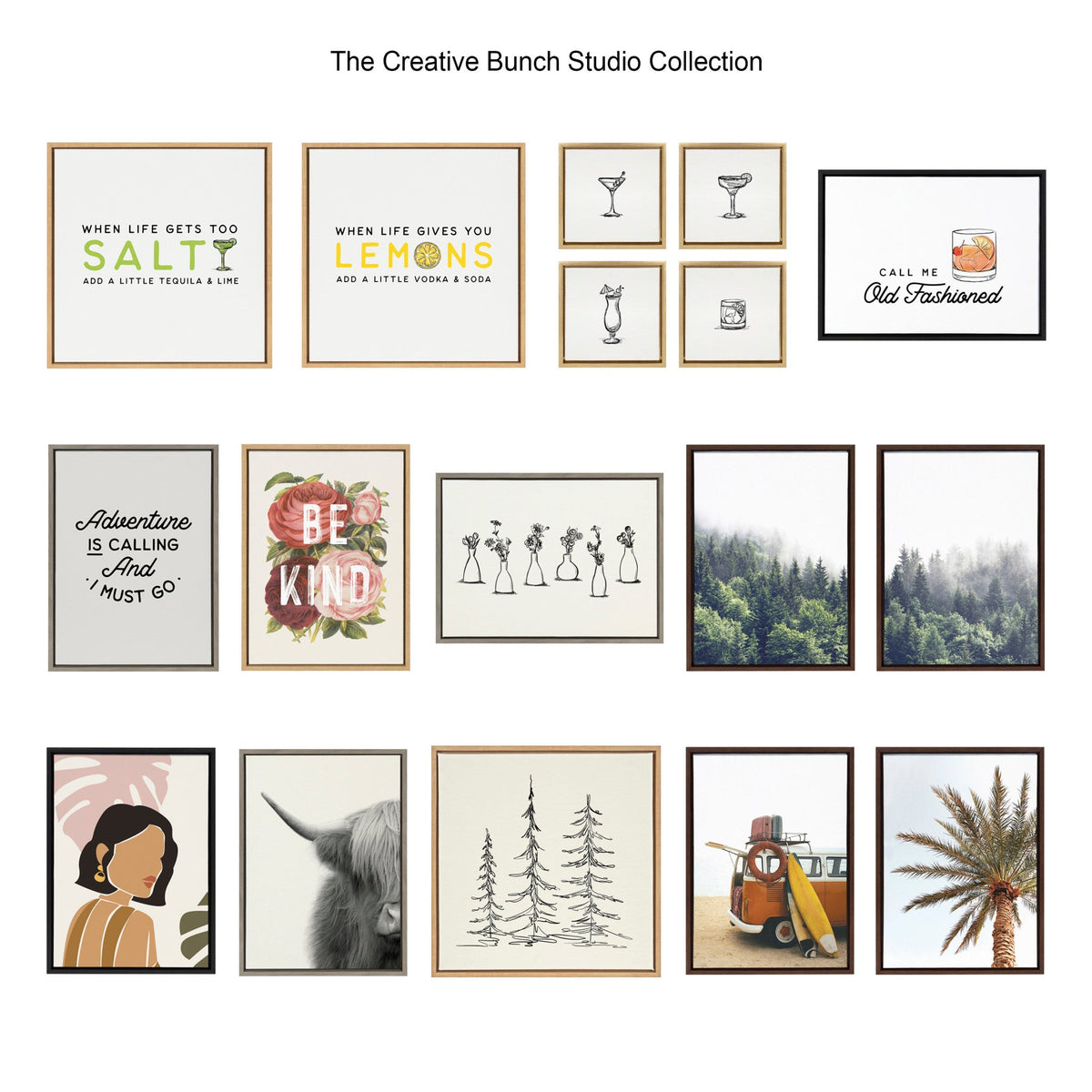 Sylvie Modern Botanical Vase Framed Canvas Set of 2 by The Creative Bunch Studio