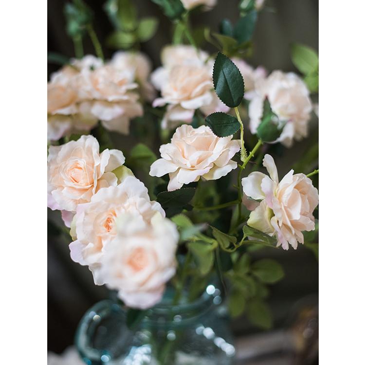 Artificial Silk Real Touch Blooming Rose Stem 25" Tall