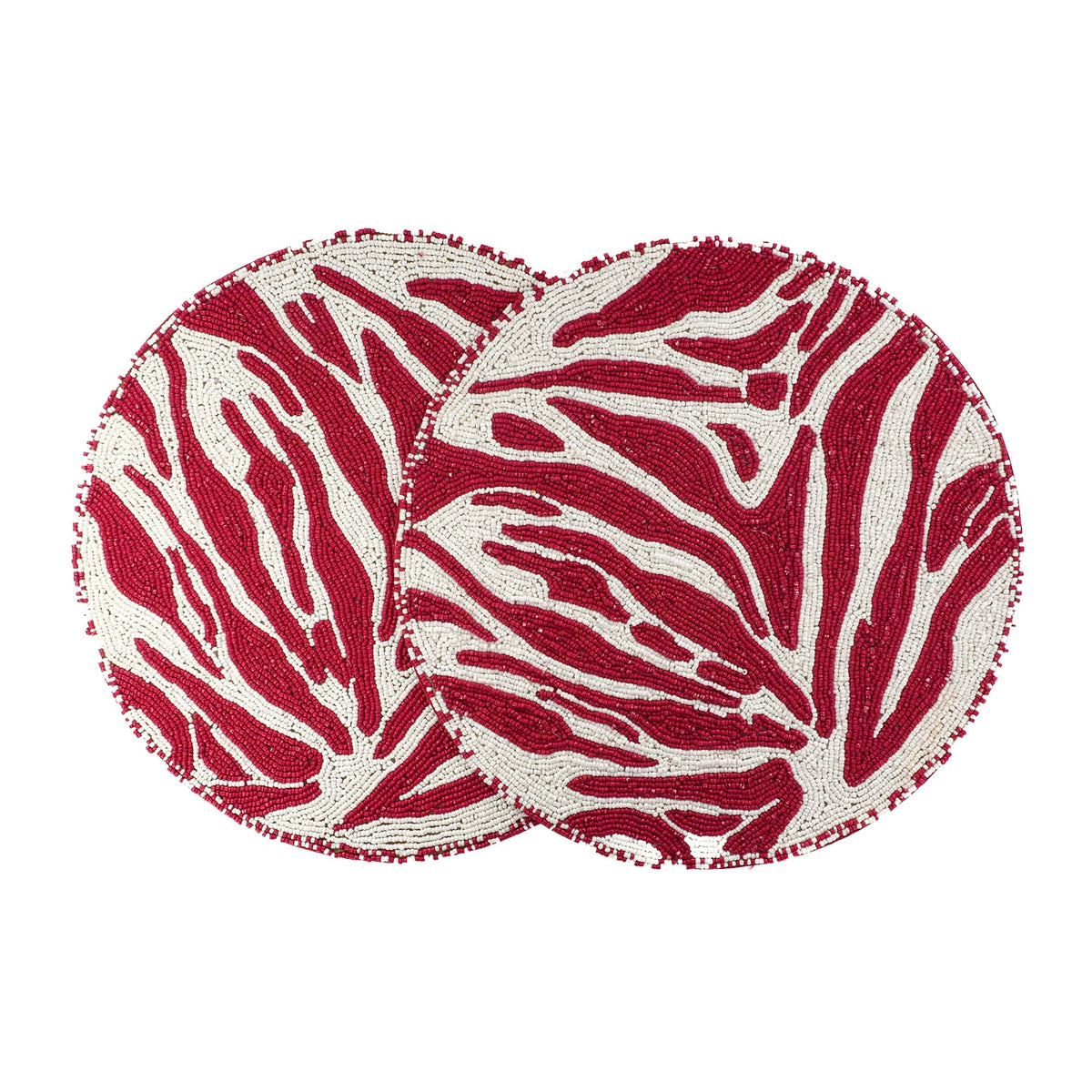 Red & White Placemats, Set of 2