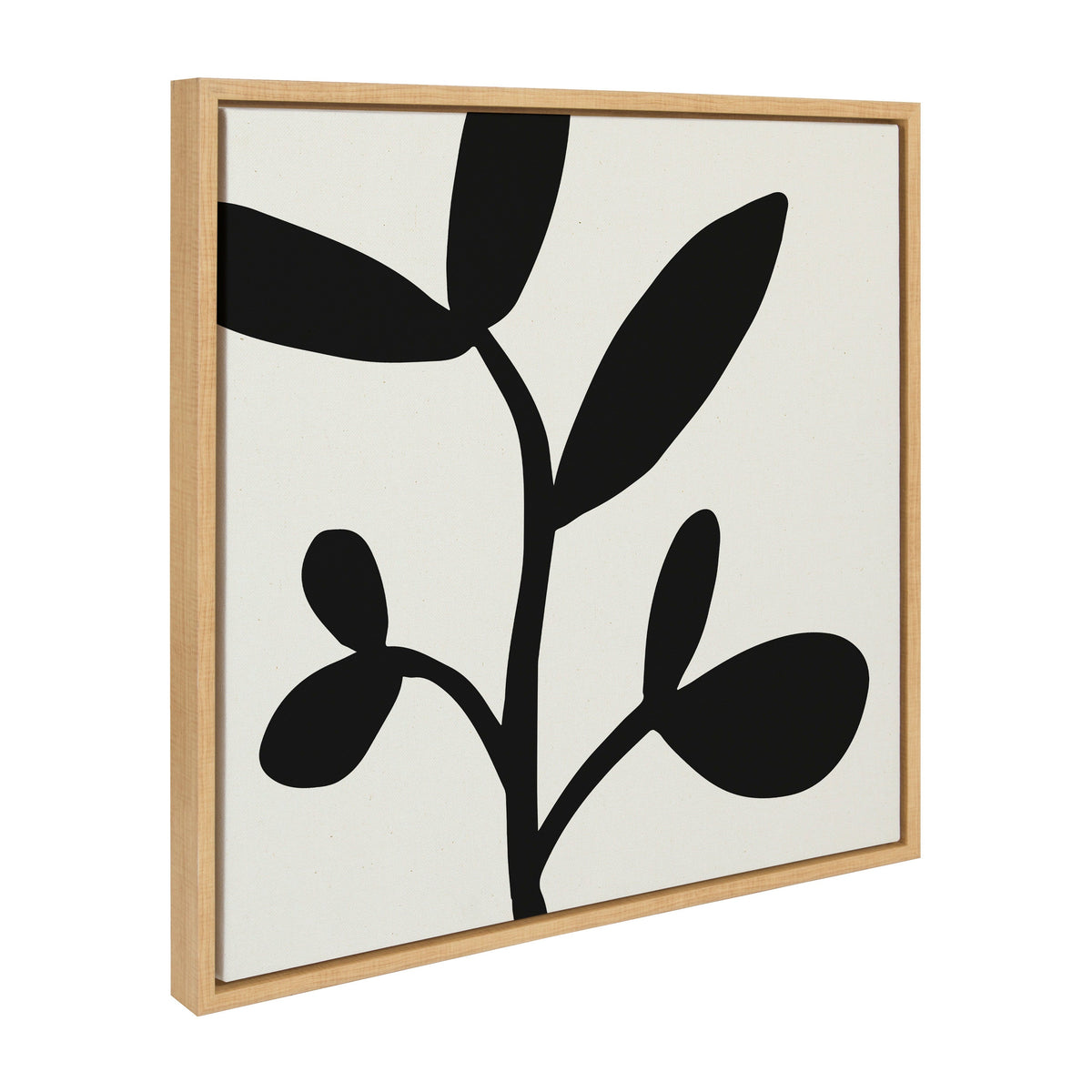 Sylvie Modern Botanical Neutral Abstract 2 Framed Canvas by The Creative Bunch Studio