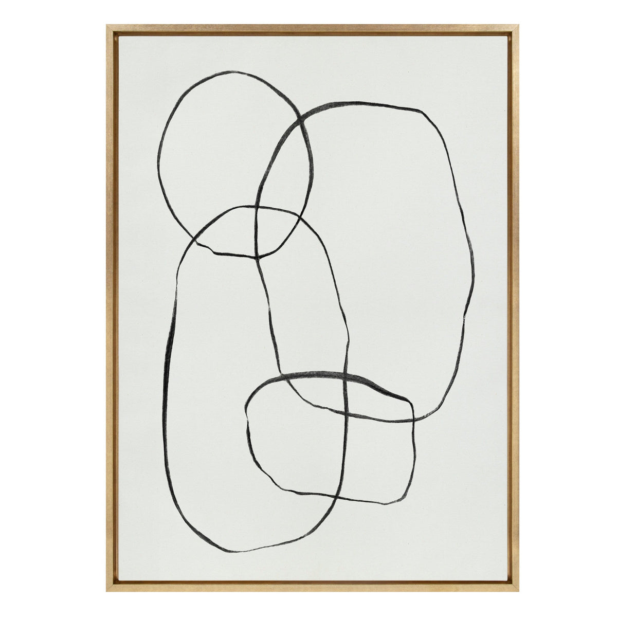 Sylvie 871 Modern Circles Framed Canvas by Teju Reval of SnazzyHues