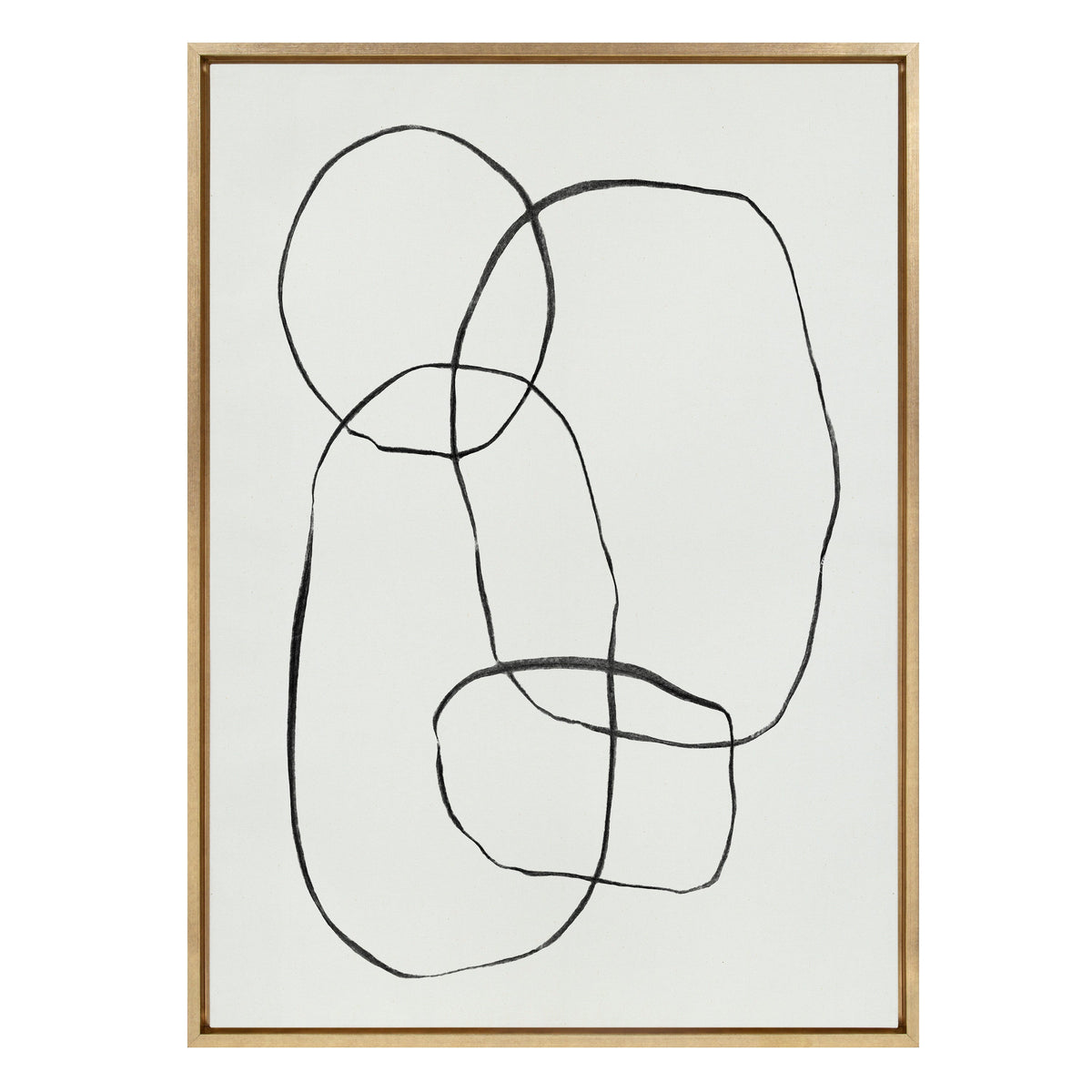 Sylvie 871 Modern Circles Framed Canvas by Teju Reval of SnazzyHues