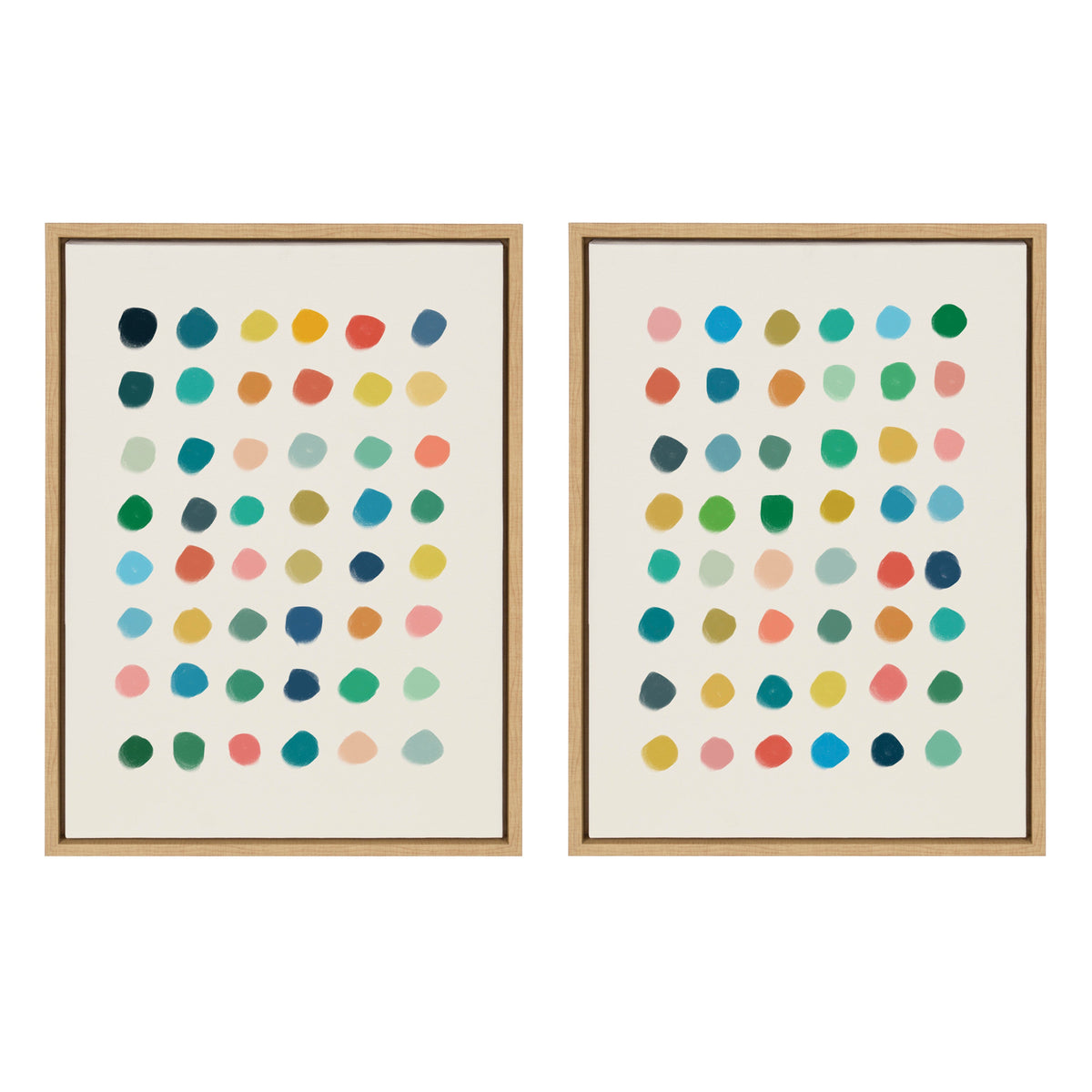 Sylvie Meditation 1 and 2 Framed Canvas Art Set of 2 by Kelly Knaga