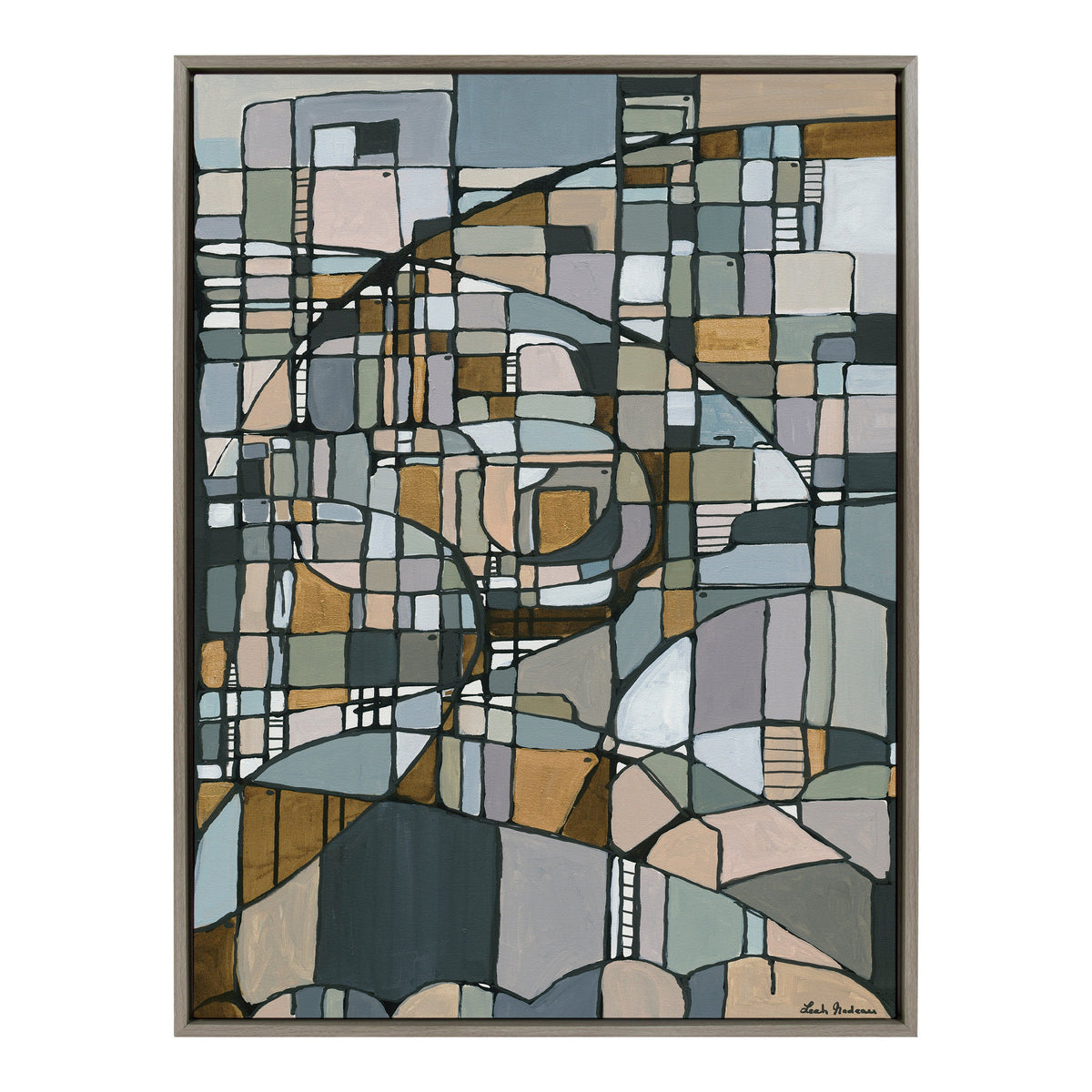 Sylvie Deco Nadeau Framed Canvas by Leah Nadeau