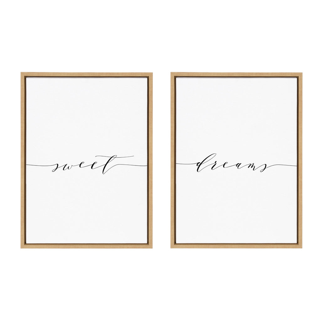 Sylvie Sweet Dreams Framed Canvas Art Set of 2 by Maggie Price of Hunt and Gather Goods