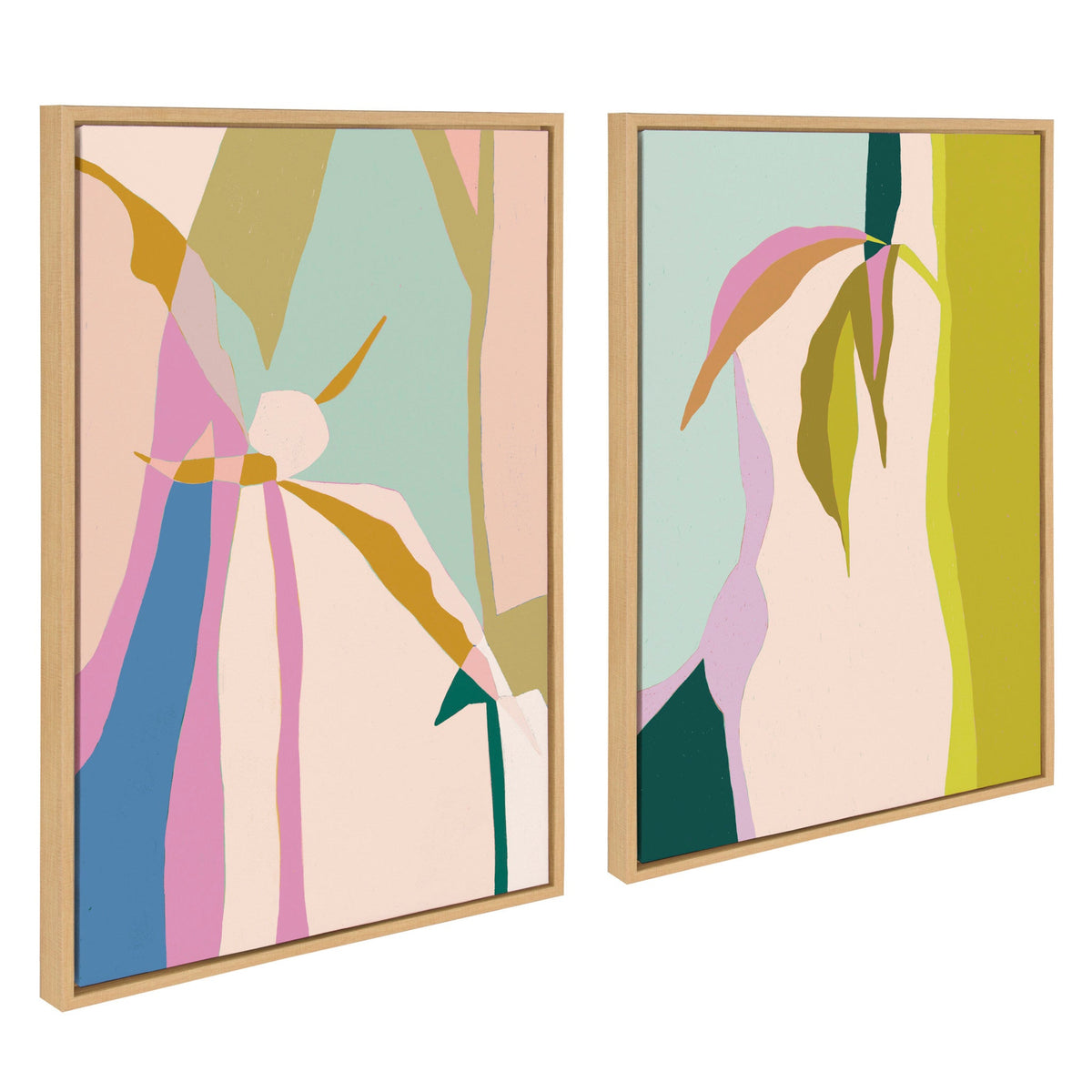 Sylvie Delight in the Moment 1 and 2 Framed Canvas Set of 2 by Alicia Schultz
