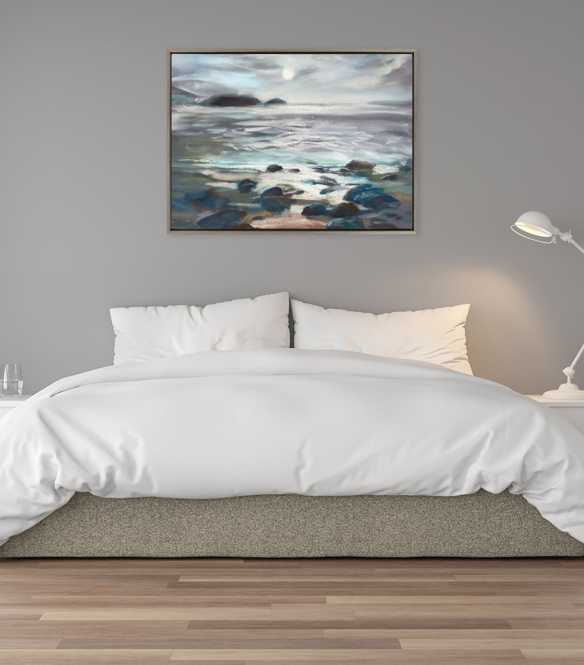 Sylvie Moonlight Becomes You Framed Canvas by Nel Whatmore