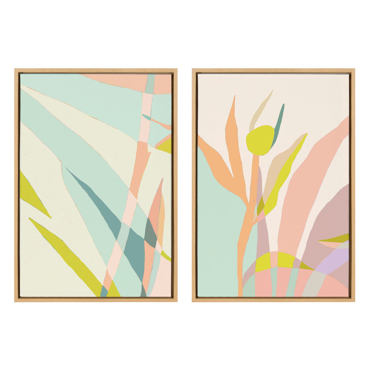 Sylvie Delight in the Moment 3 and 4 Framed Canvas Set of 2 by Alicia Schultz