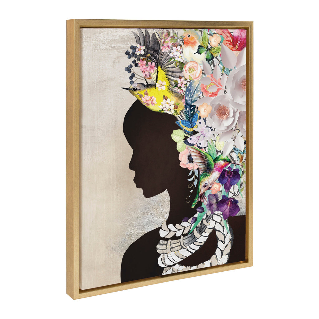 Sylvie Natural Woman Framed Canvas by Nikki Chu