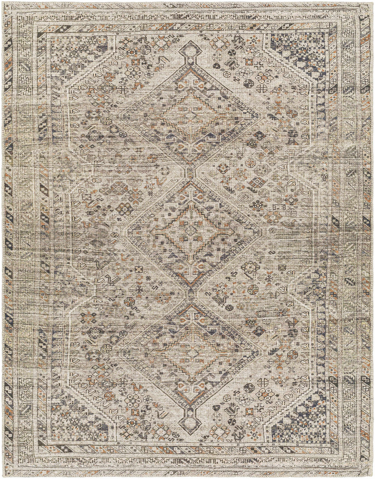 Barny Beige Flat Pile Washable Rug