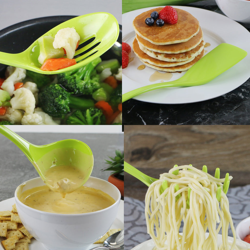 6-Piece Kitchen Utensil Set with Holder, Lime