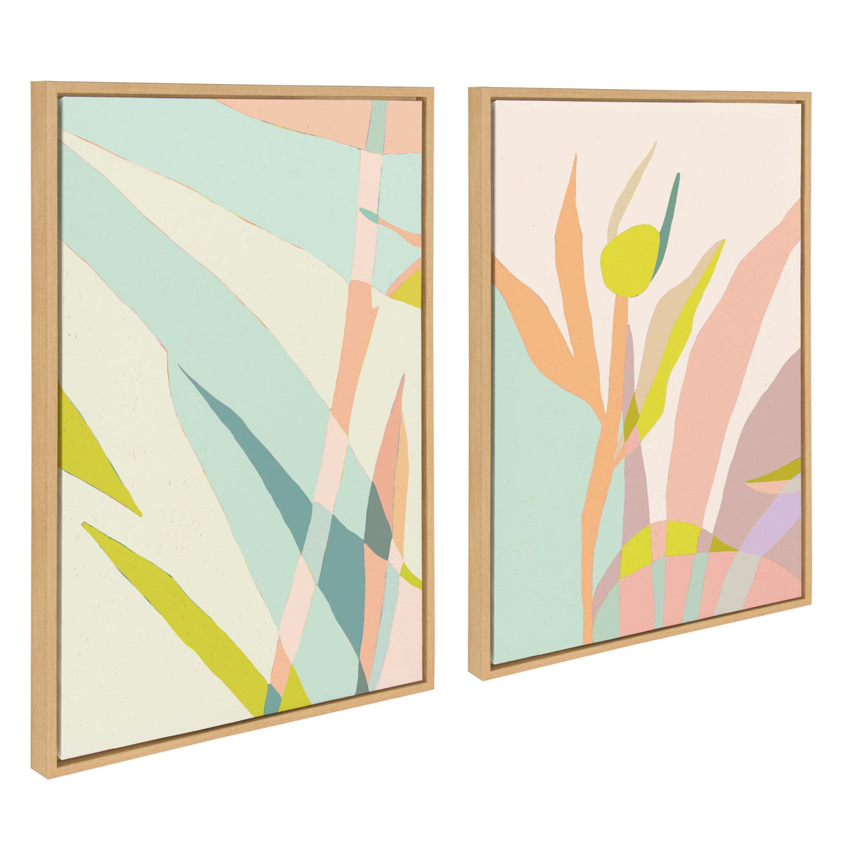 Sylvie Delight in the Moment 3 and 4 Framed Canvas Set of 2 by Alicia Schultz