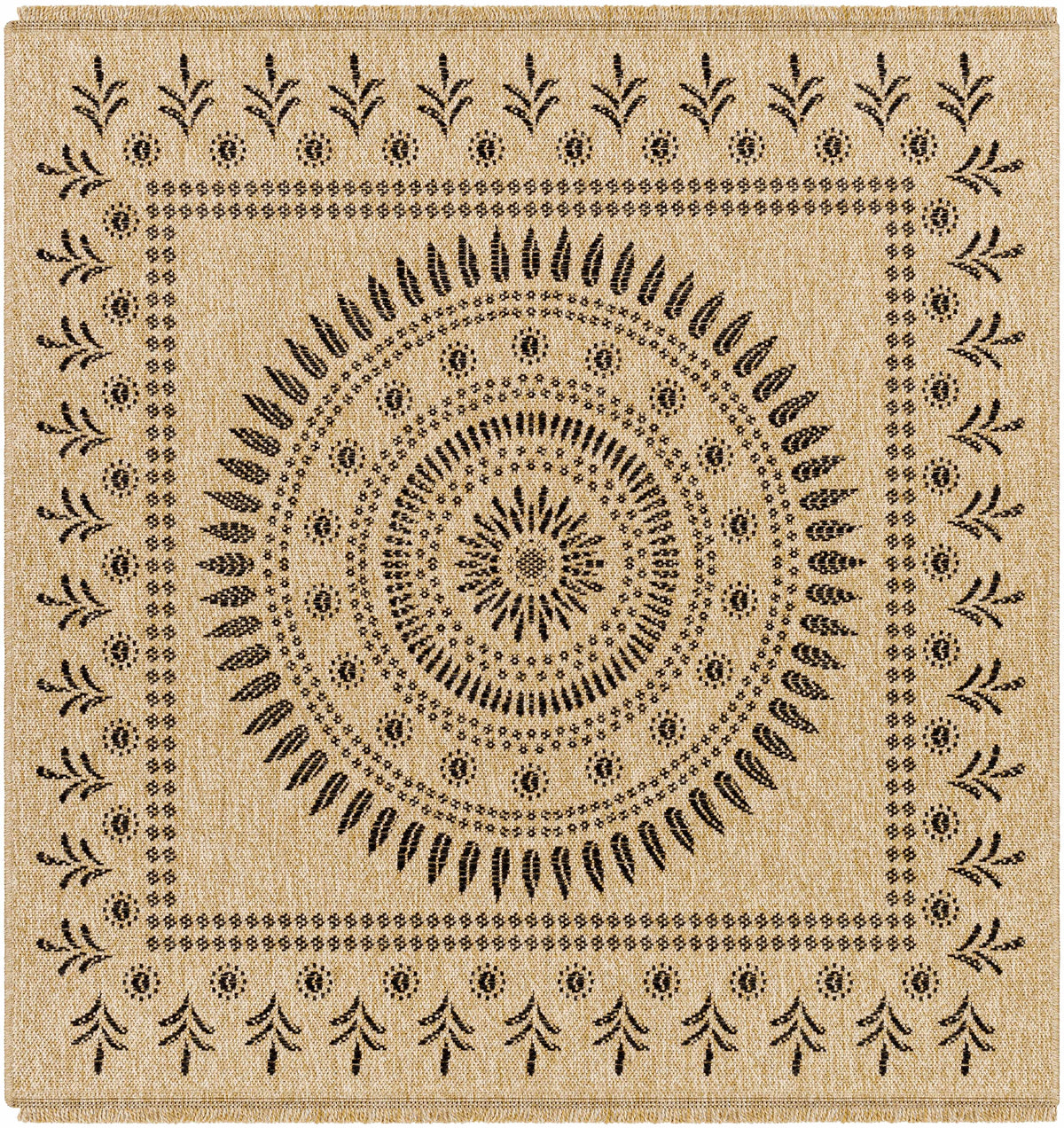 Beata Round Faux Jute Outdoor Rug