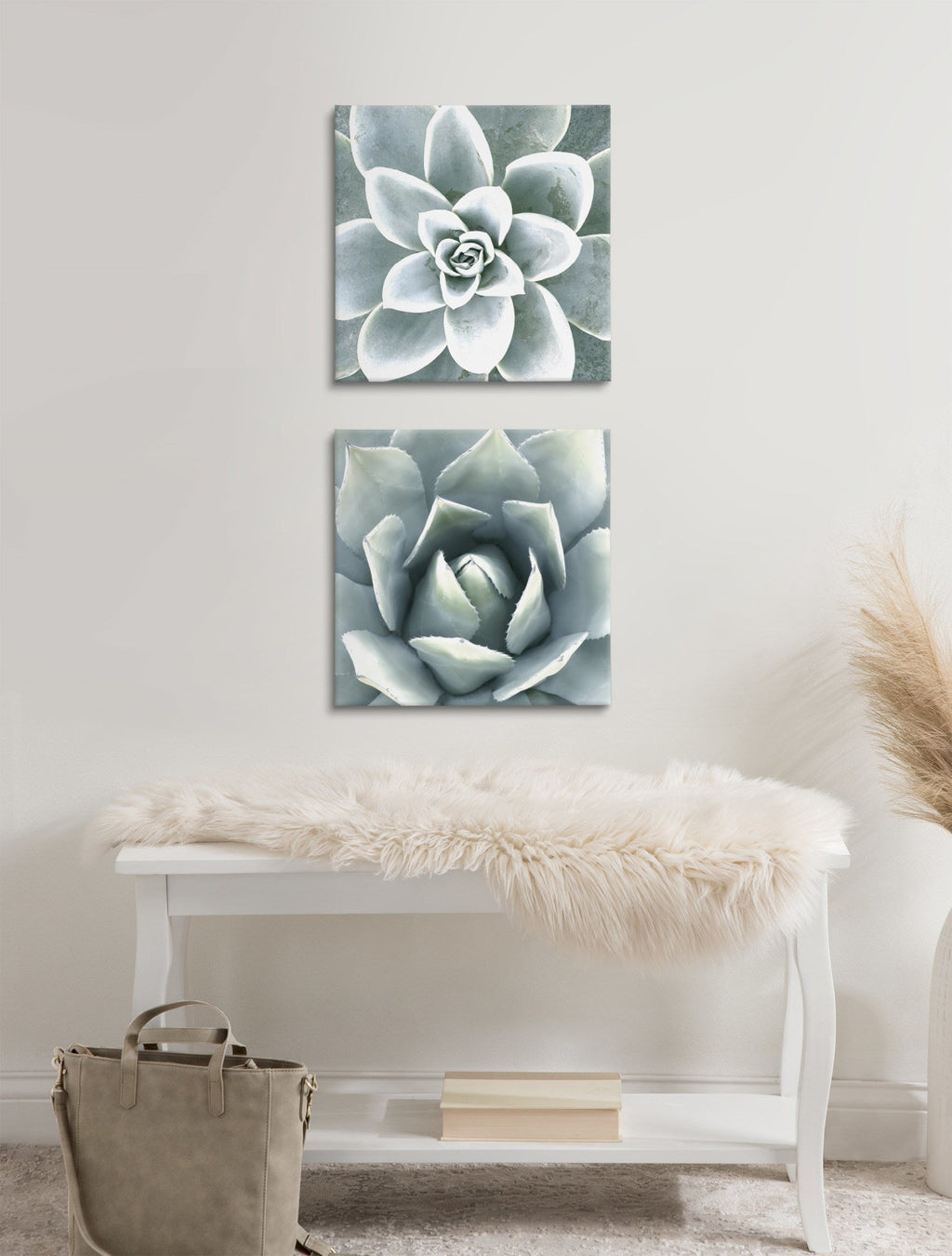 Soft Botanical Succulents Wall Art Set of 2 by The Creative Bunch Studio