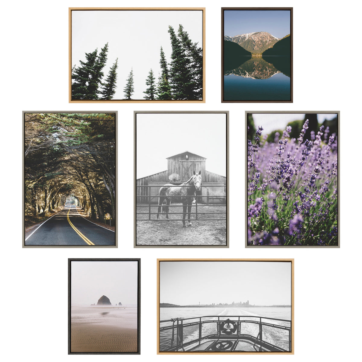 Sylvie Maine Lighthouse Framed Canvas by Patricia Hasz