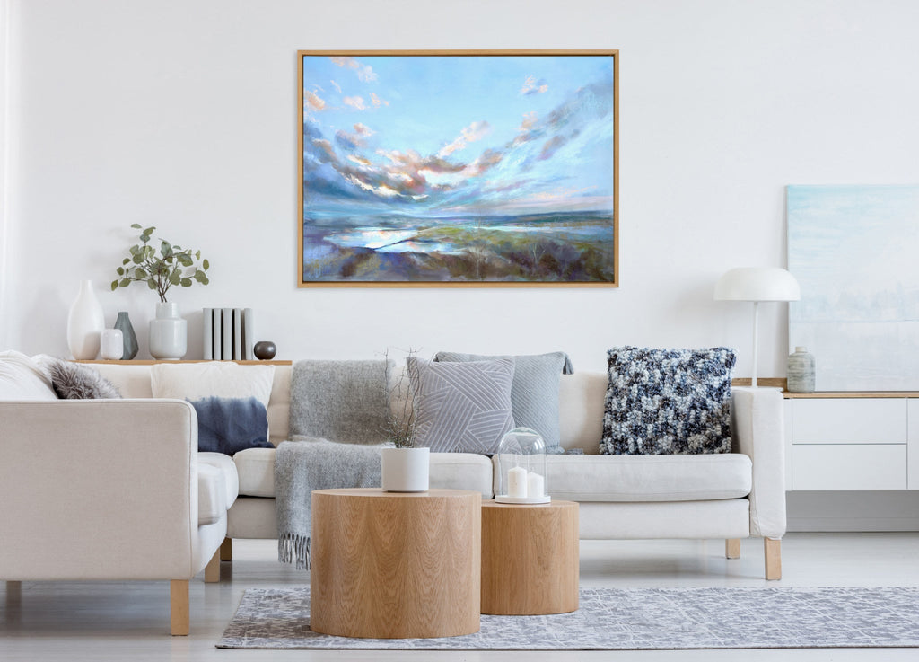 Sylvie Looking West Fairburn Ings Framed Canvas by Nel Whatmore