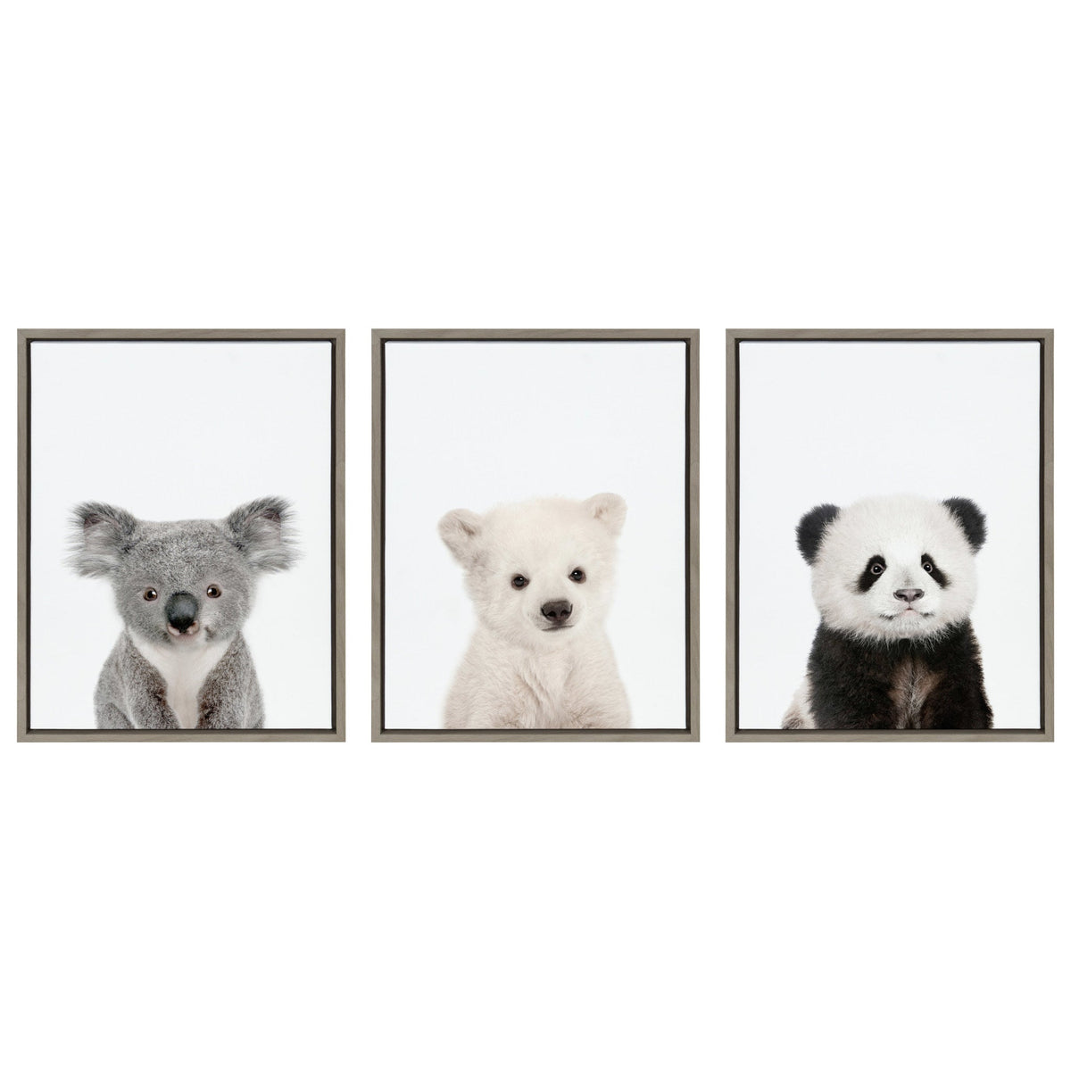 Sylvie Three Bears Framed Canvas Set of 3 By Amy Peterson