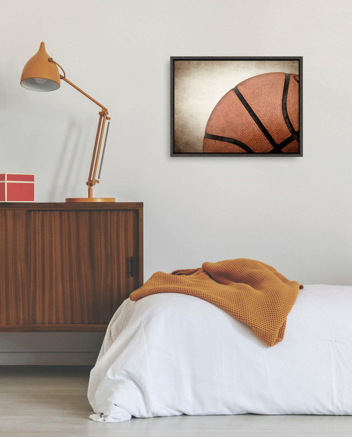 Sylvie Vintage Bball Framed Canvas by Shawn St. Peter