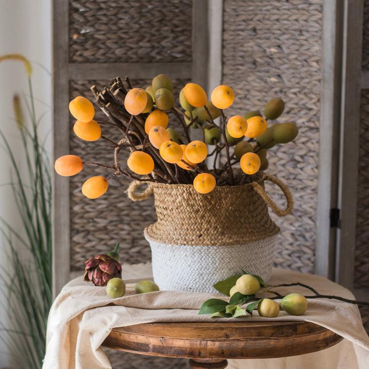 Pop-Up Straw Belly Basket