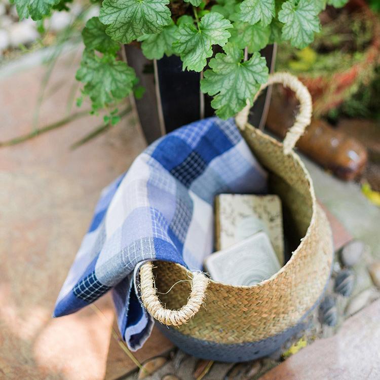 Pop-Up Straw Belly Basket