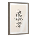 Blake Nice Butt Framed Printed Glass by Leonora Jennifer Benza of Yellow Heart Art