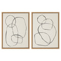 Sylvie Going in Circles Framed Textured Canvas Set of 2 by Teju Reval of SnazzyHues