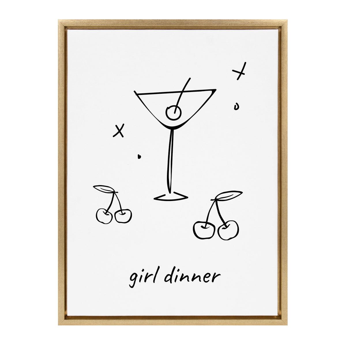Sylvie Girl Dinner Framed Canvas by Honey Island Studio