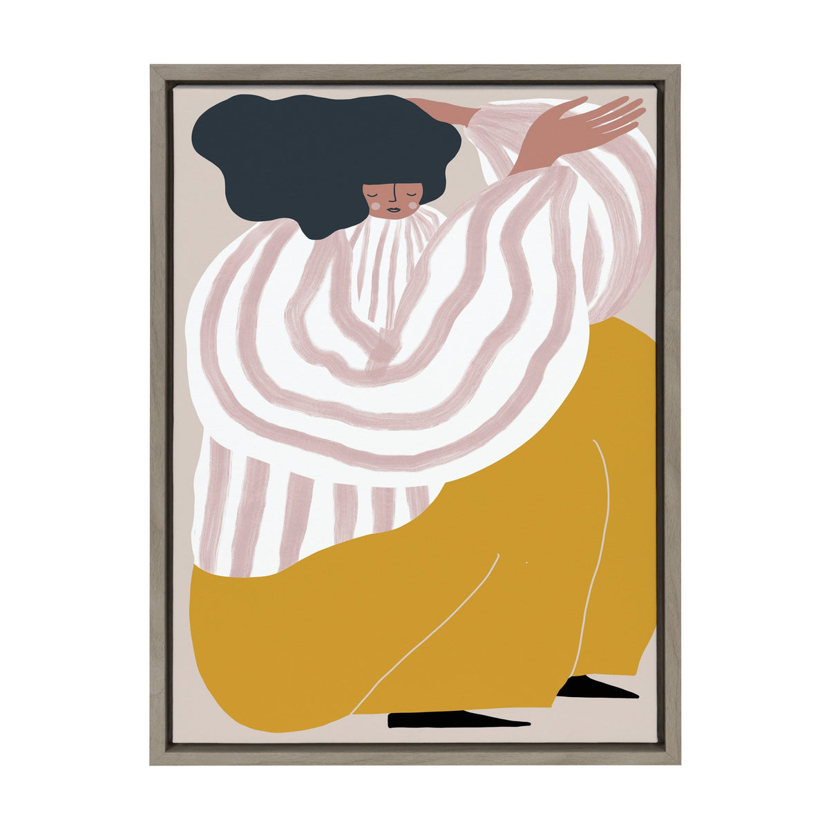 Sylvie Quarantine Series Portrait 1 Framed Canvas by Keely Reyes