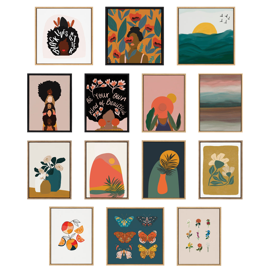 Sylvie Free Wings Framed Canvas by Oris Eddu