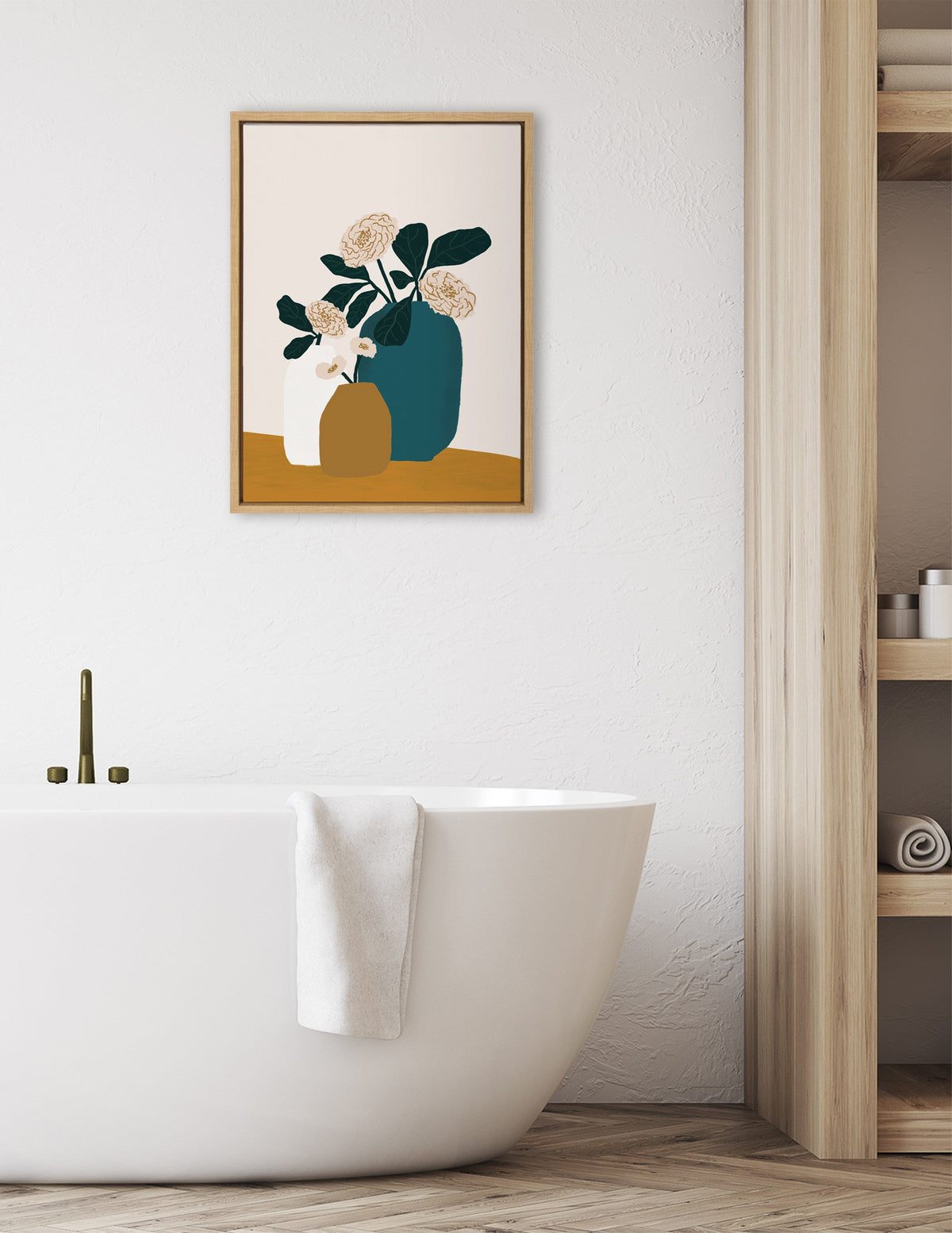 Sylvie Stillness Framed Canvas by Oris Eddu