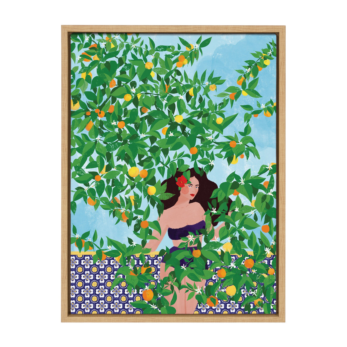 Sylvie Sevilla Girl Framed Canvas by Maja Tomljanovic