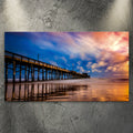 Beach Pier & Ocean Horizon Canvas Wall Art