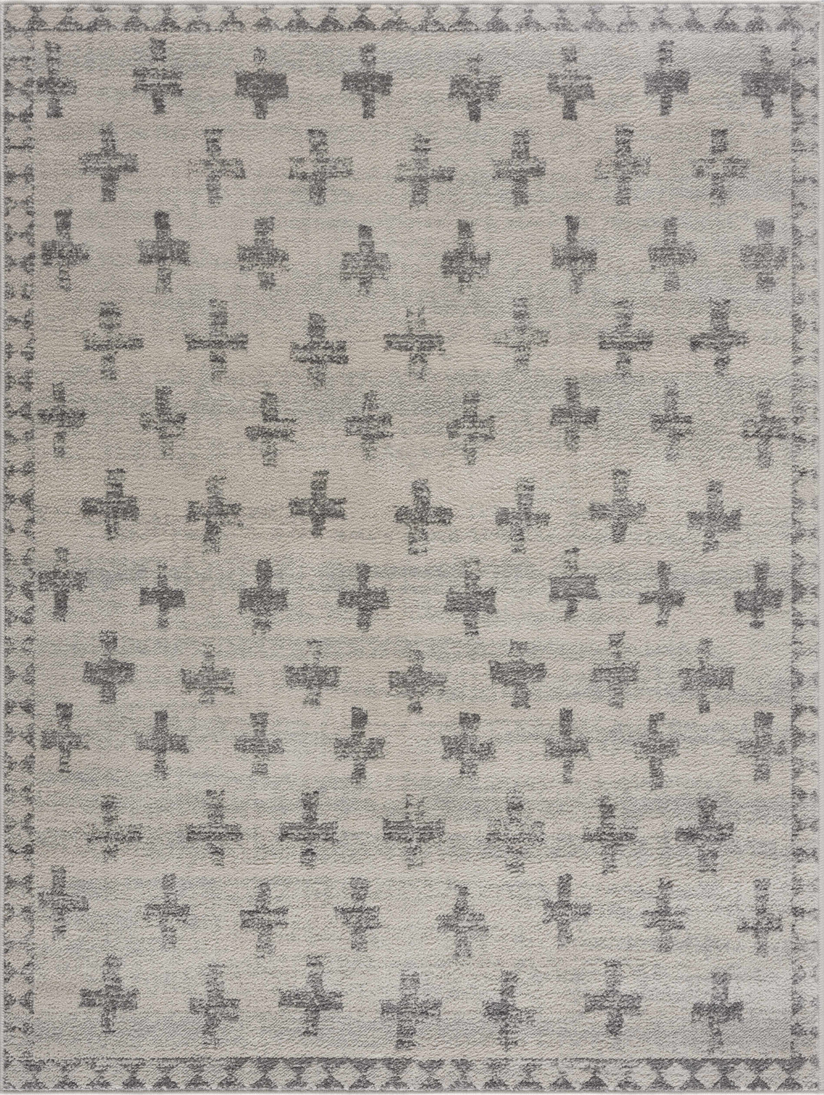 Tigris Swiss Cross Ivory&Gray Area Rug