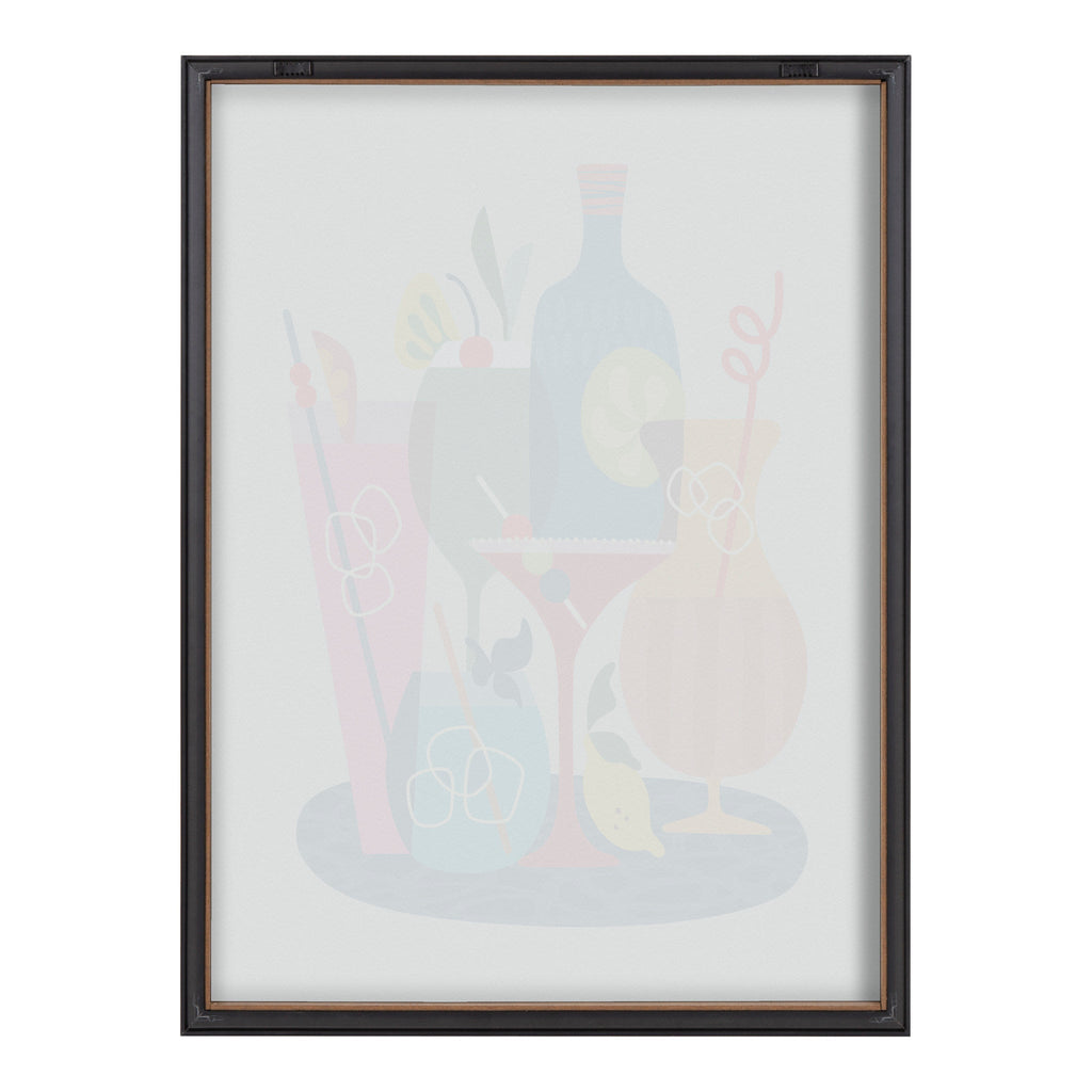 Blake Mid Century Modern Cocktails Framed Printed Glass by Rachel Lee of My Dream Wall