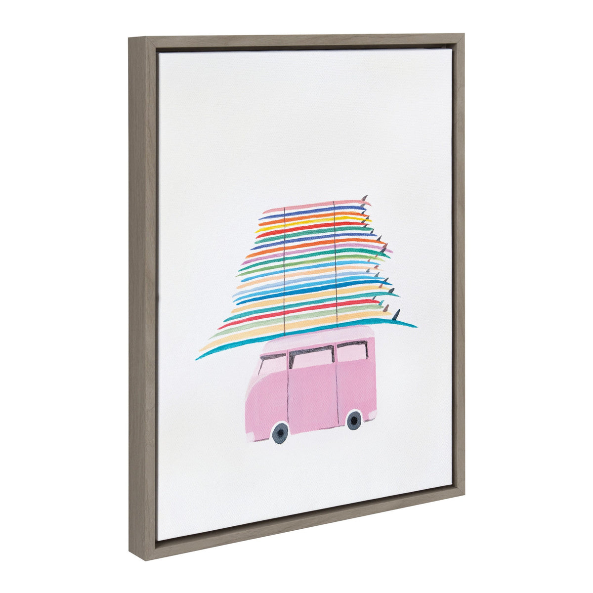 Sylvie Beachbound and Down Framed Canvas by Rachel Bolgov