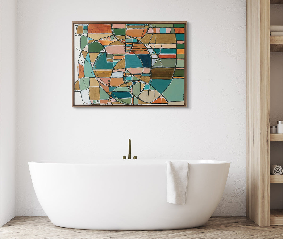 Sylvie Stardust Chords Framed Canvas by Leah Nadeau