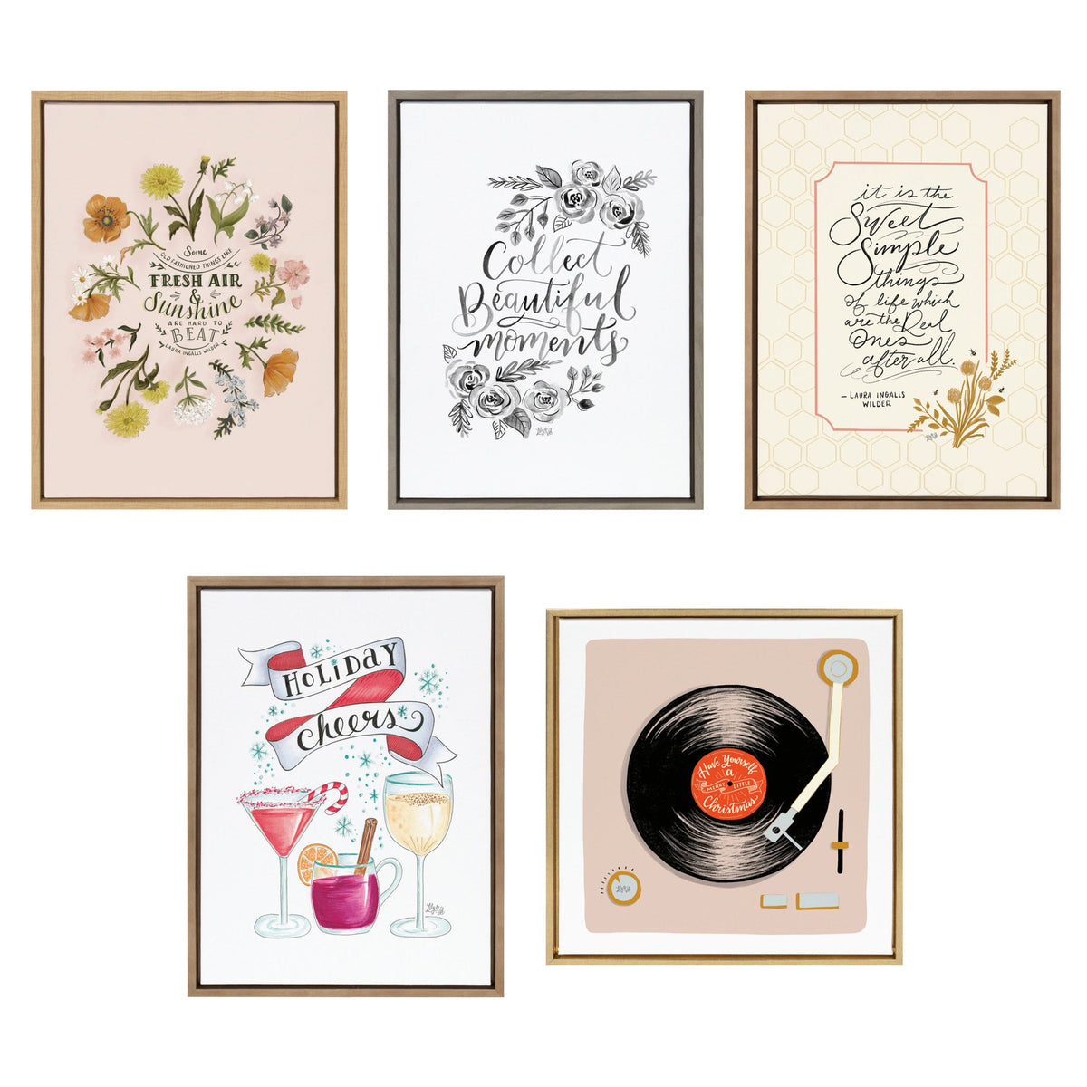 Sylvie Holiday Victorian Framed Canvas by Valerie McKeehan of Lily and Val