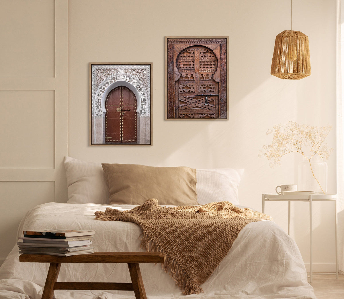 Sylvie Morocco Marrakech Door Framed Canvas by Golie