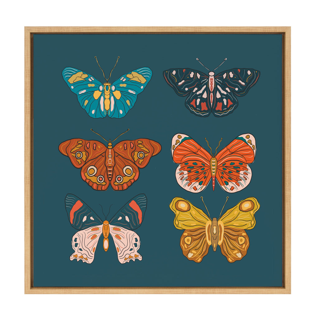 Sylvie Free Wings Framed Canvas by Oris Eddu